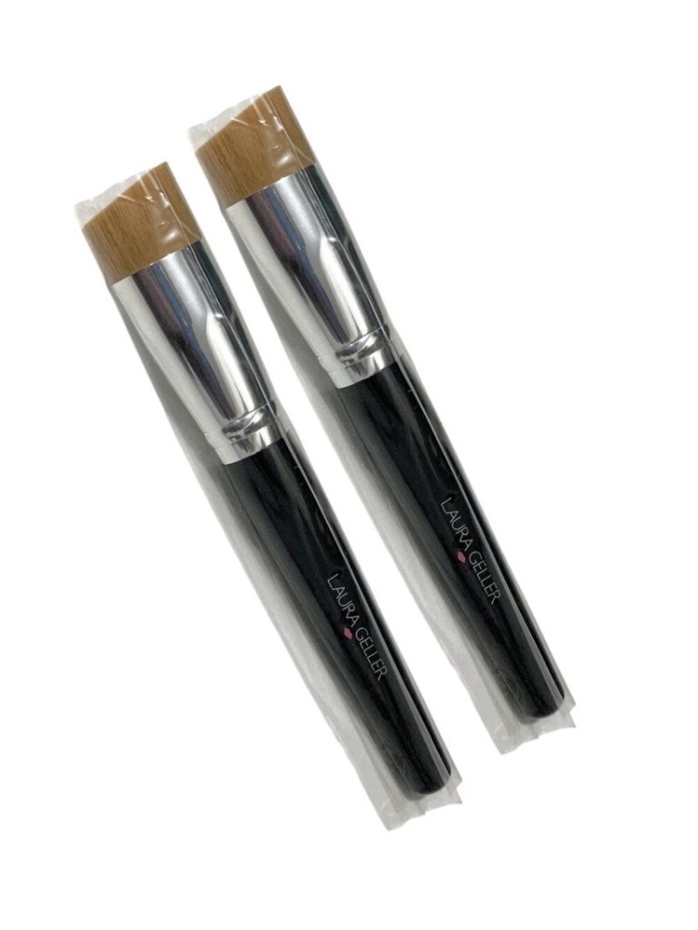 Laura Geller Angled Liquid Foundation Makeup Brush Set 0f 2